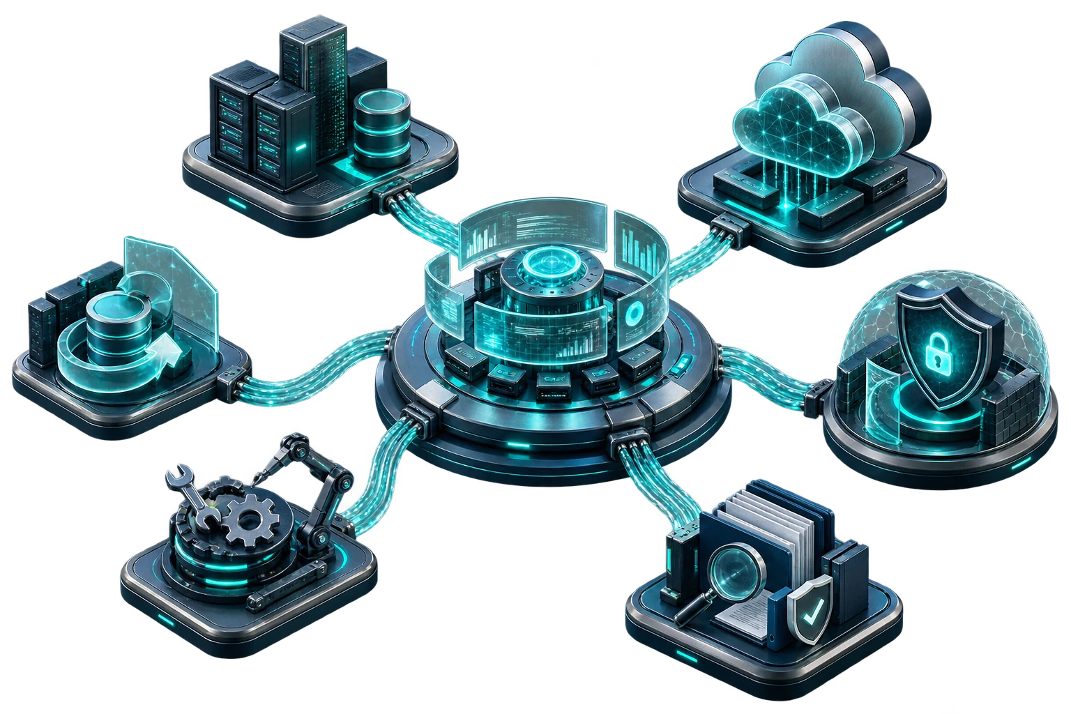Seis capacidades de servicios IT coordinadas desde un único sistema